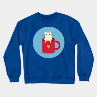 Cat in mug Crewneck Sweatshirt